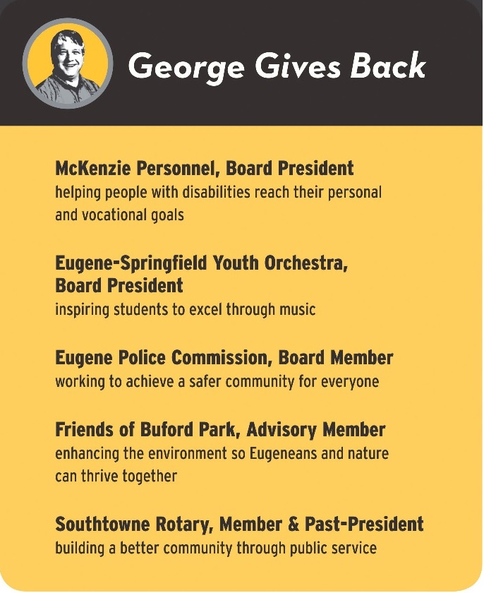 George inspires giving back to the community!
